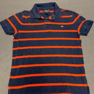 Ralph Lauren Polo shirt men’s small blue orange stripe golf short sleeve